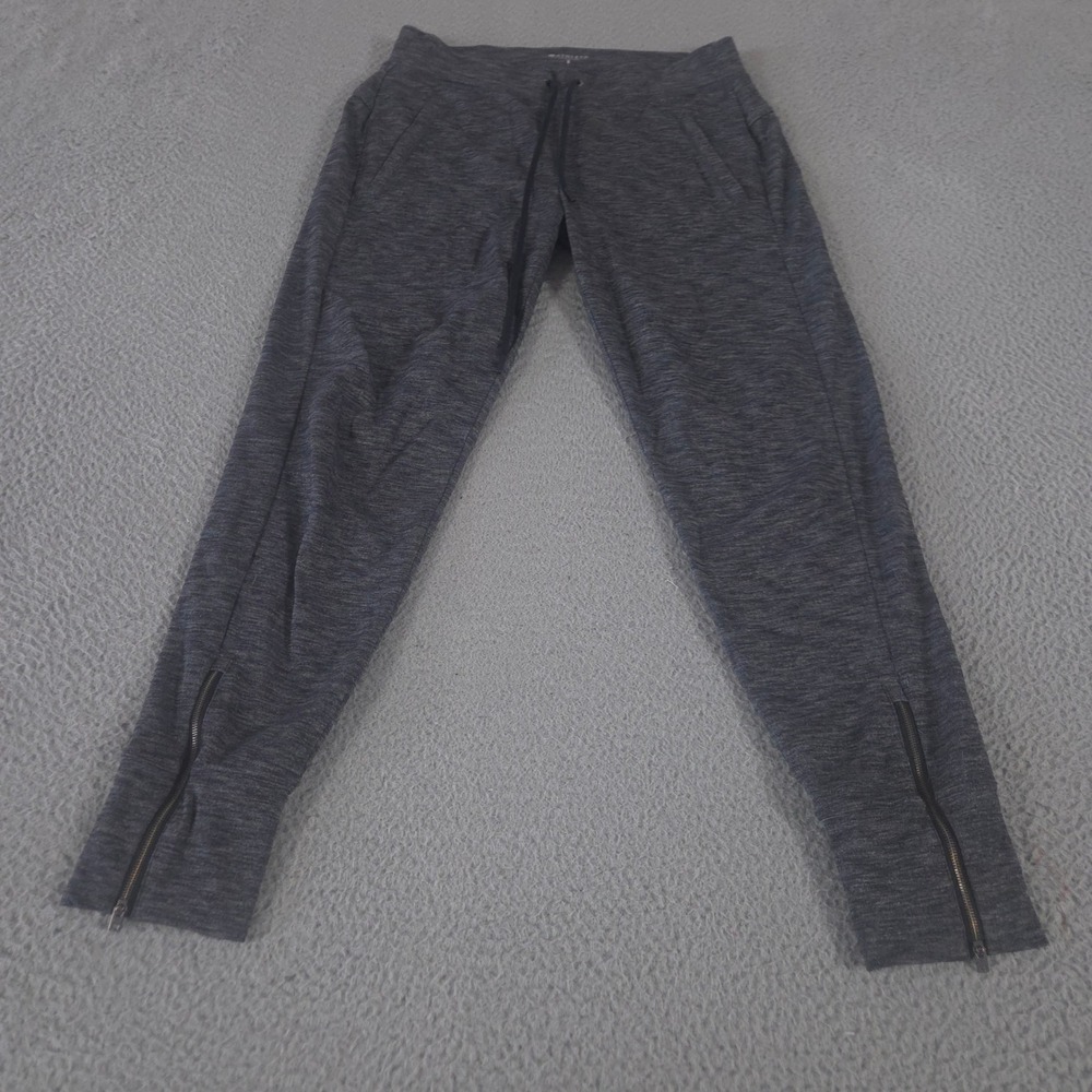 Athleta Pants Women Small Gray Metro Street Jogger Tapered Leg Ankle Zip Supplex